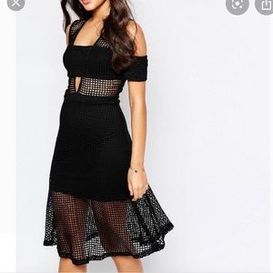 Missguided Mesh Lace Skater Dress.